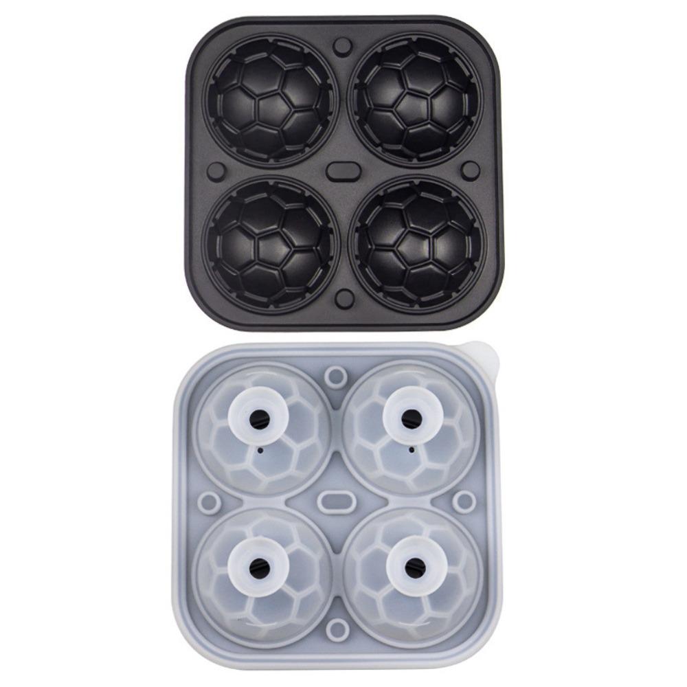 Non-stick Ice Ball Mold Silicone Football Ice Cubes Mold Multi-functional Ice Block Mold Bar