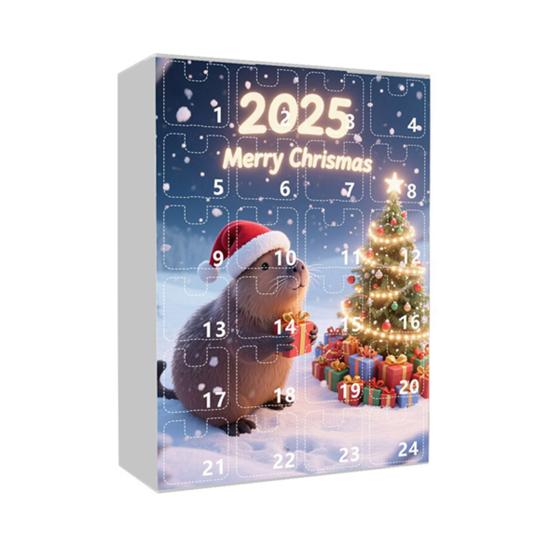 Advent Calendar Marmot Design 24-Day Countdown Festive Family Activity Calendar Kid Surprise Gift Calendar