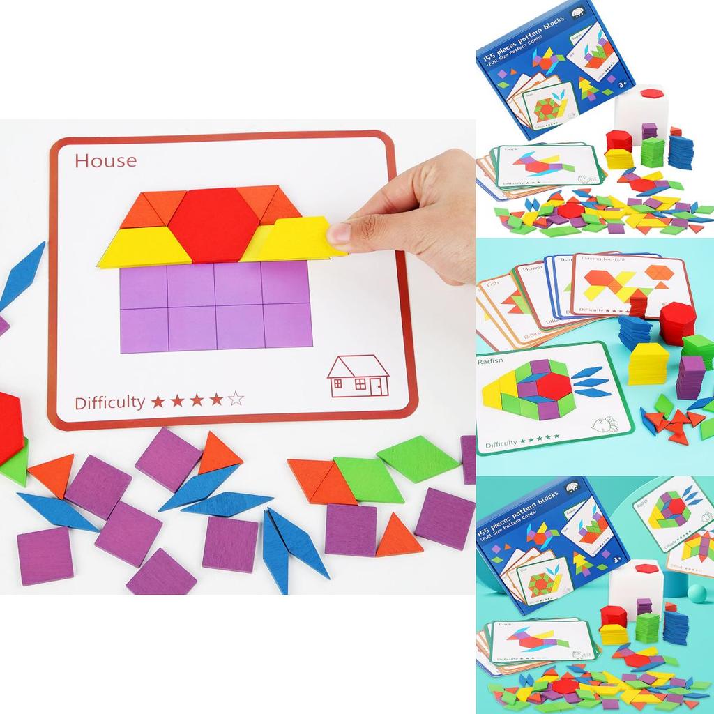 Wooden Shape Puzzle Educational Toy For Kids With Color Matching For Early Learning Development