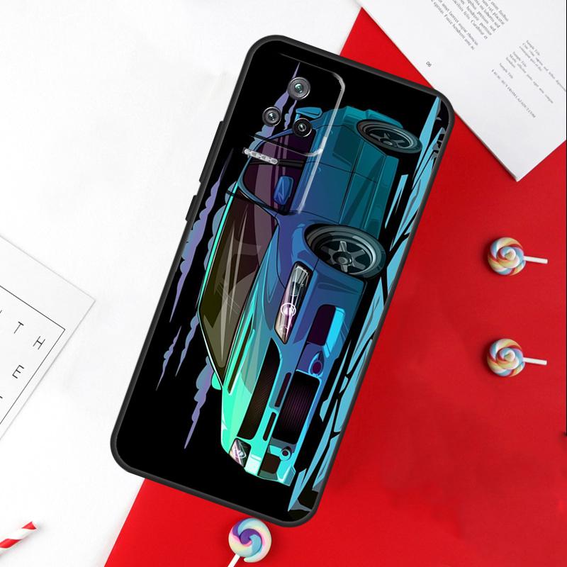 JDM Car Evo Case For Xiaomi 13 12 Lite 12X 11T 12T Pro Cover For POCO F5 X5 X3 Pro X4 F4 GT F3 C40 M5s