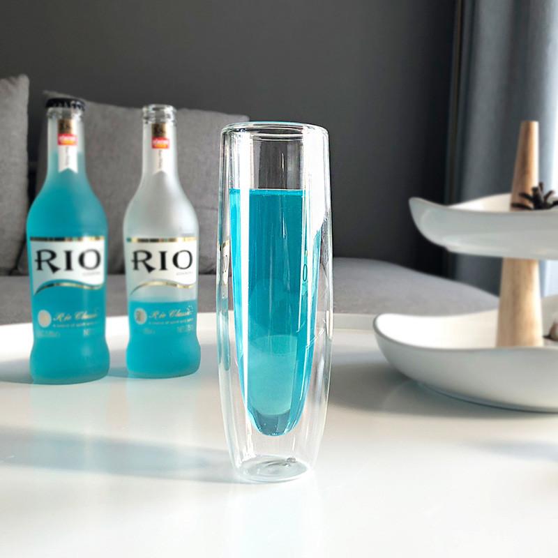 Heat-Resistant Double-Layer Glass Cup for Wine, Coffee, Whiskey, Cocktails – Transparent Drinkware