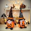 Halloween Ghost Plush 2 Pcs Set Spooky Faceless Dolls with Black Cat Design Stuffed Animal Toys for Home Decor and Holiday