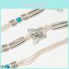 Bohemian Women Waist Chain With Butterfly Buckle Handmade Ethnic Style For Vintage Dress Accessories