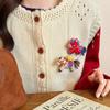 Cute Embroidery Horse Brooch Flower Cloth Fabric Pony Brooch Kawaii Cartoon Sweater Pin  Girl