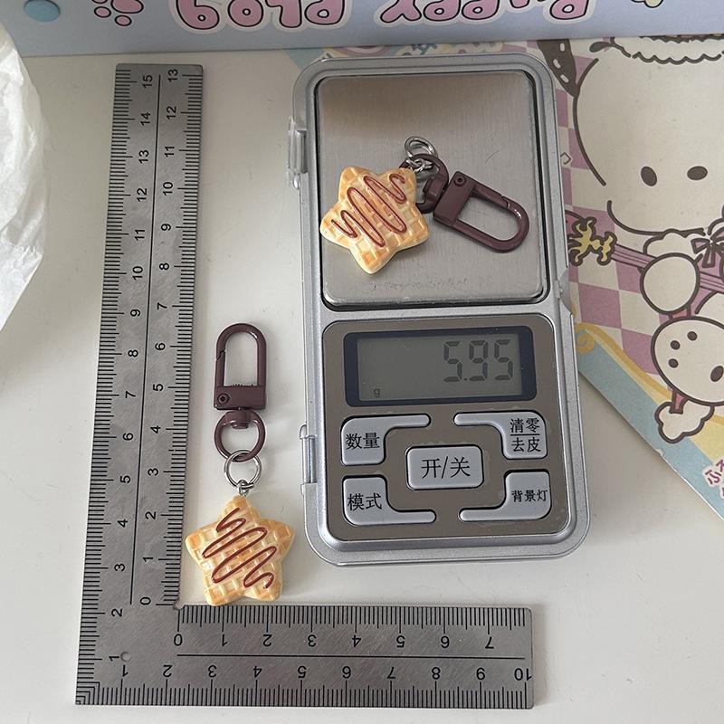 Lovely Biscuit Star Keychain Cartoon Food Keyring School Bag Pendant Decoration Bag Charm Accessories Gifts