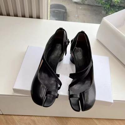 Fashion Open Toed Round Toe Round Heel Thin Strap Combination Sandals Summer Hollow Clip Toe European American Women's Shoes Size 34-43