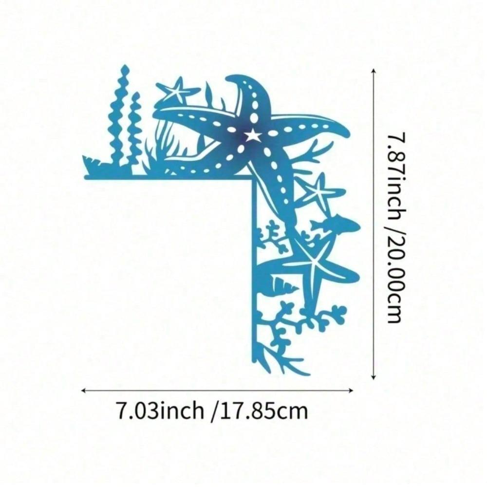 

Metal Wall Art Shimmery Starfish Decals Peel and Stick Sea Creature Stickers for Home Wall Furniture Decor Waterproof Removable різнокольоровий