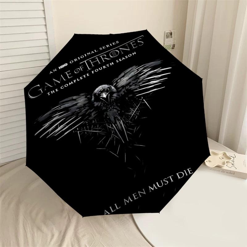 

1pc Game of Thrones Season 4 Folding umbrella automatic open/close, 8-Rib Durable Frame, Compact Folding Design, Ideal Birthday1107L