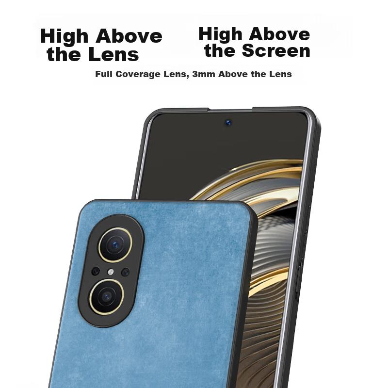 HotFire Phone Case for Huawei Nova 10 Youth Edition And Nova 9 SE, Upgraded Skin-Like Matte Lens Full Protection Silicone Case - Coral Blue