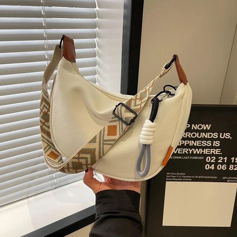 Nowa Modna Torba Crossbody Prosty Design Szerokiego Paska na Ramię Torba na Jedno Ramię Oryginalny Styl Dojazdy Pieróg Damska Torba