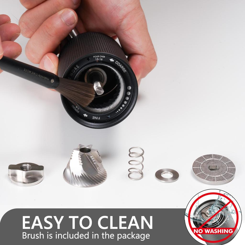 TIMEMORE C3S Pro Manual Coffee Grinder with CNC Stainless Steel Conical Burrs, 25g Capacity, Internal Adjustable Settings, and Double Bearing