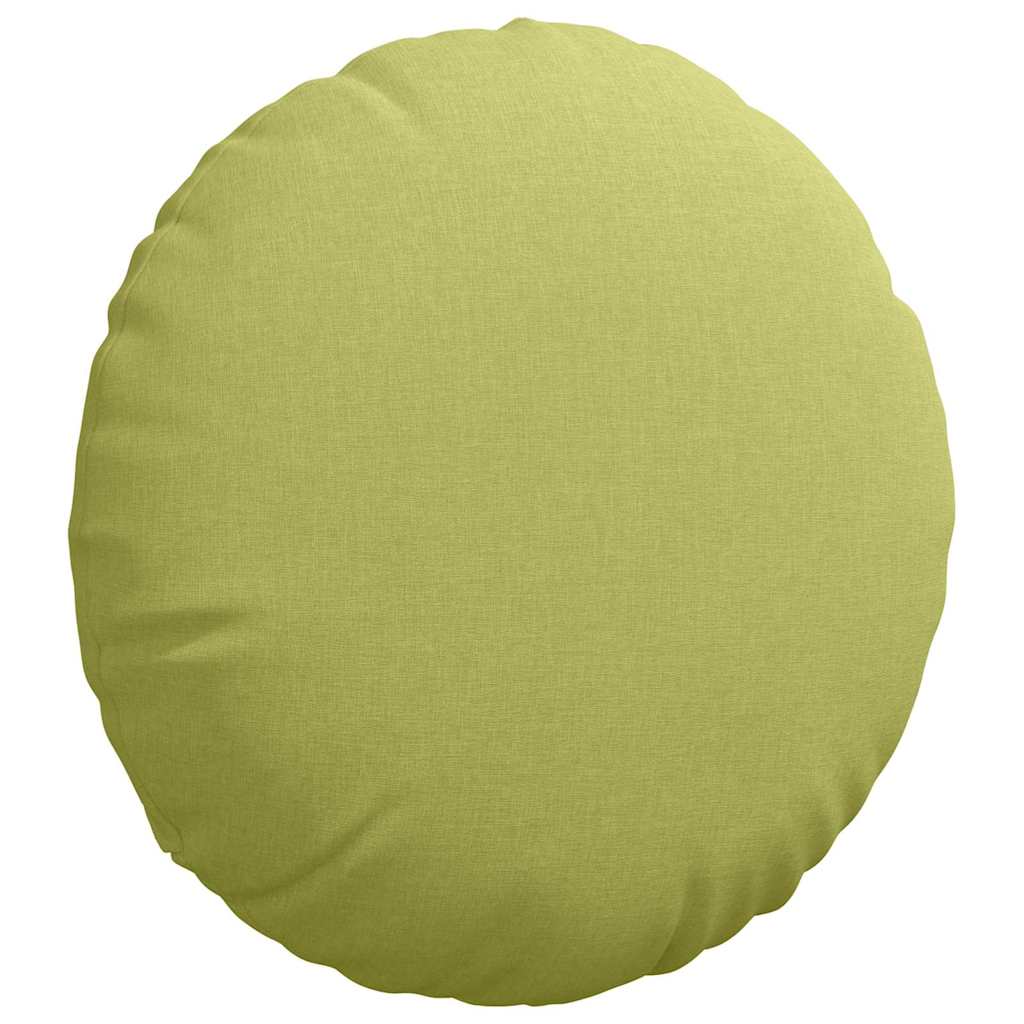 Seat Cushion Set 2 Pcs Light Green Ø50 X 19 Cm Fabric