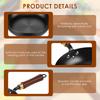 Frying Pan Cooking Skillet Non-Stick Steel Frypan Pot Saucepan Camping Kitchen Cookware For Food Frying, Cooking And Stir-Frying