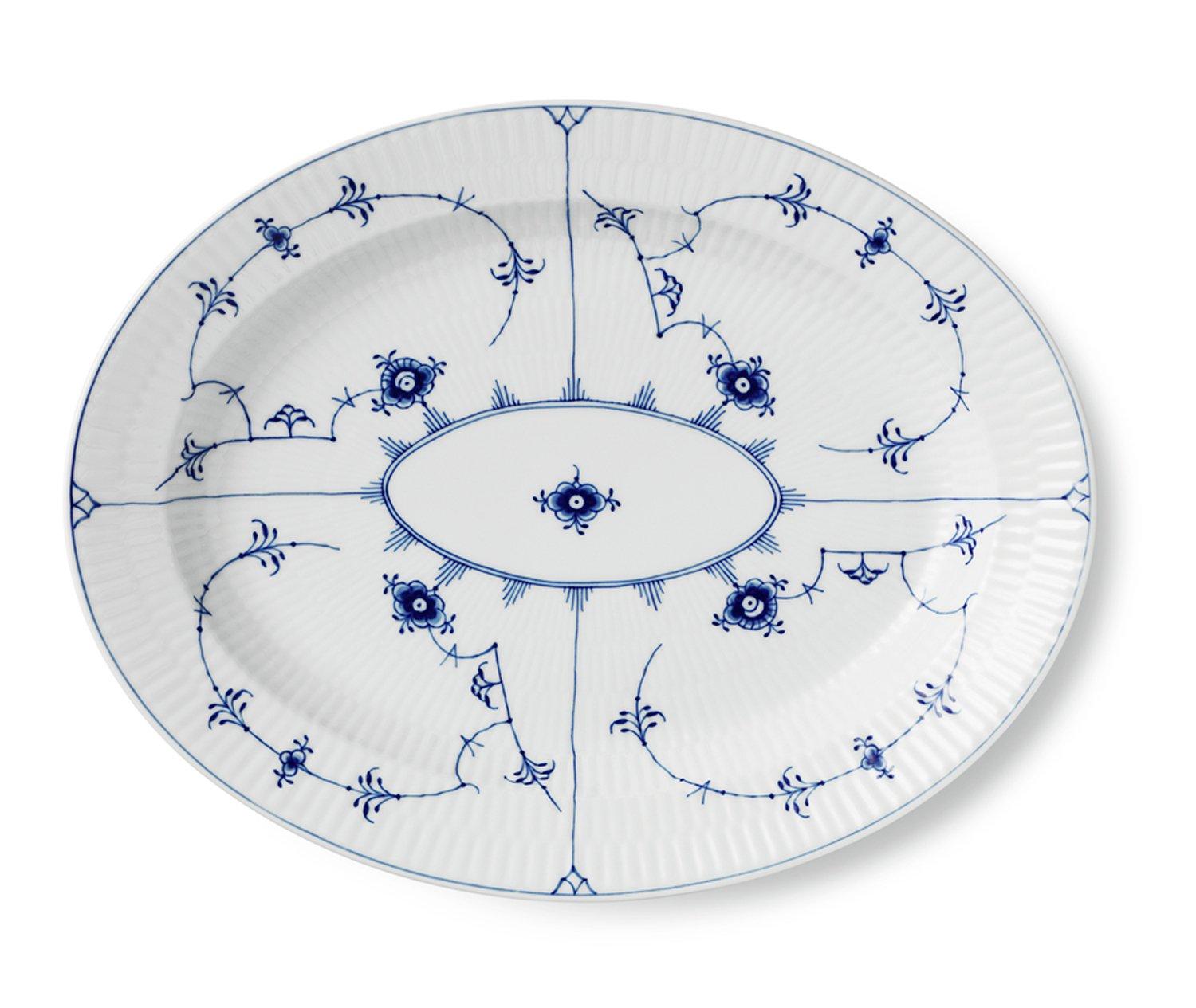 

[Officially Imported] Royal Copenhagen Blue Fluted Plain Oval Dish, 30cm, Wedding Gift, Product Number 1024748