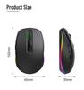 M106 USB-C Wireless RGB Mouse, Dual Mode & Rechargeable for Desktop, Laptop, and Tablet