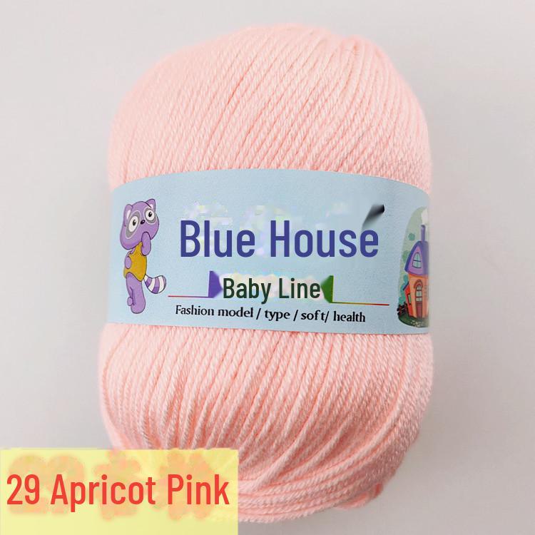 Blue Barbie Baby Yarn - 6-Strand, DIY Hand-Woven for Scarves and Slippers, Fine Hook