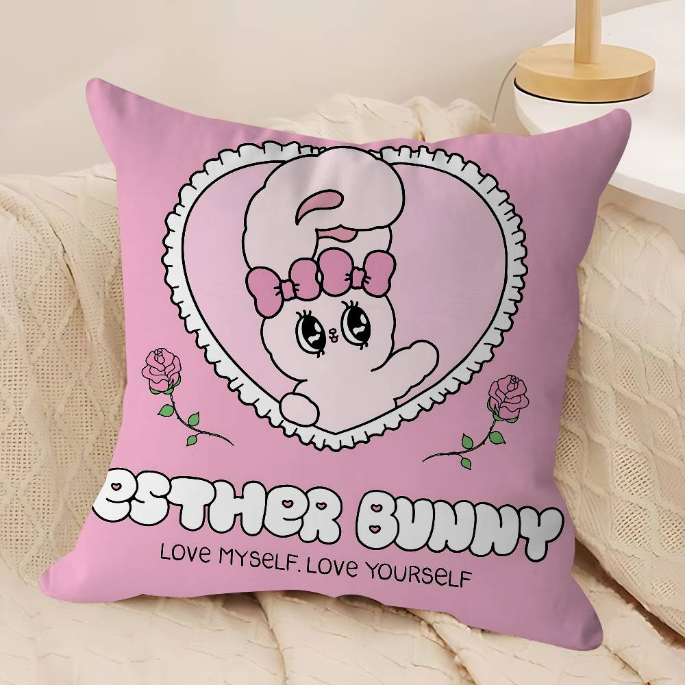 Niedlicher E-Esther B-Bunny Kissenbezug Sofakissenbezug Heimzimmerdekoration Kindergeschenk