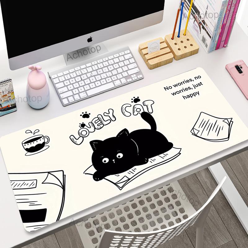 Kawaii Cat Gaming Mouse Pad x Deskpad XXL Large Desk Mat Keyboard Pad Surface for Computer Mousepad Gamer Computer Mat Rug