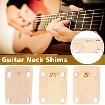 3 peças calços de pescoço de guitarra elétrica placa de bordo 0,25 0,5 1 grau instrumentos musicais peças de reposição para guitarra elétrica