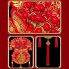 1/2pcs Fu Character Lucky Pendant, 2026 Chinese New Year Decor with Tassel, Red Good Luck Hanging Ornament for Door Wall