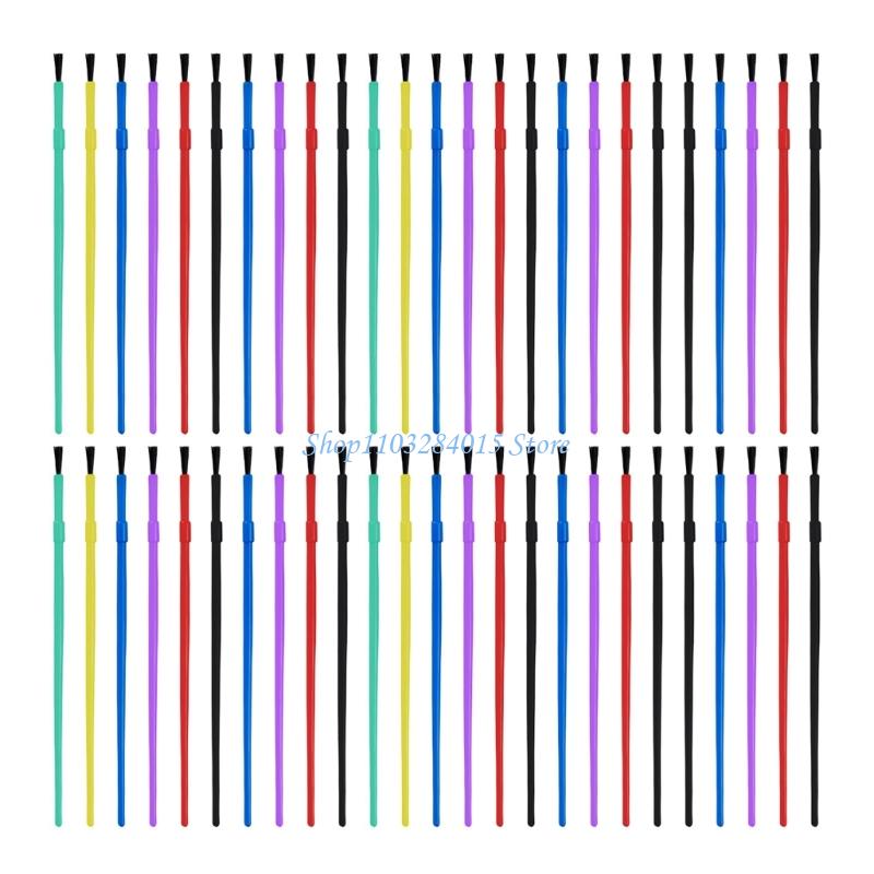 R6FF 50 Pcs Small Paint Brushes Set Nylon Hair Painting Brushes Set Art Supplies For Watercolor Gouache Acrylics