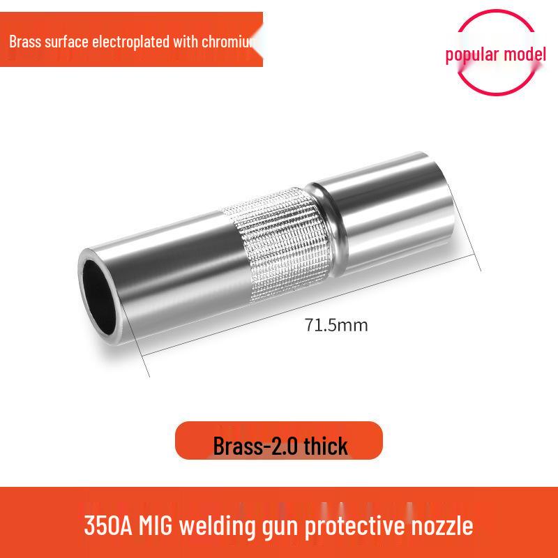 MIG Welding Protective Nozzle & Sleeve Set: 200A-500A Thickened Purple Copper for Gas Shielded Welding