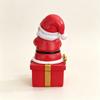 Christmas Figure with Santa Theme for Desk Shelf Hallway and Window Display Holiday Gift Accent Indoor Home Use