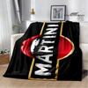 Martini Logo Printing Blanket Warm Blankets Flannel Soft and Comfortable Home Travel Blanket Blankets for Beds Birthday Gift
