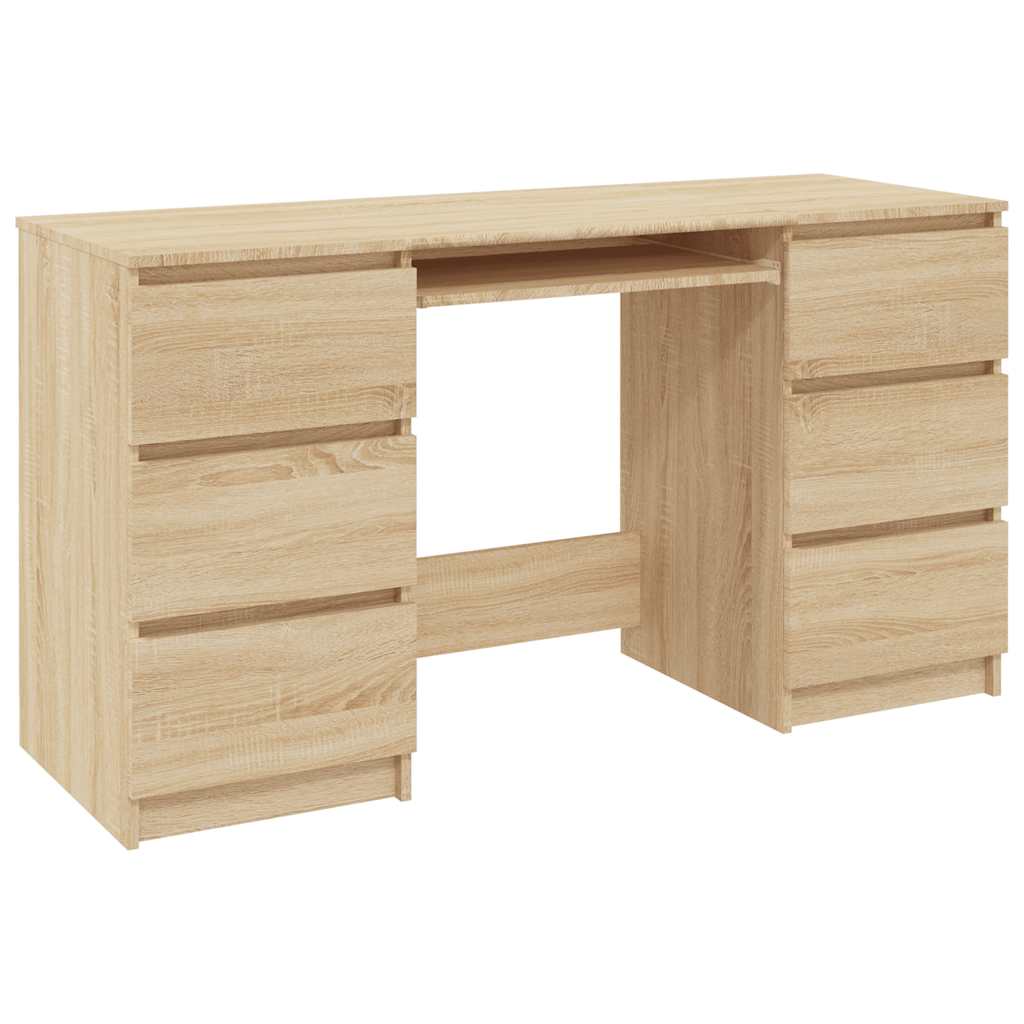 Schreibtisch in Sonoma-Eiche 140 x 50 x 77 cm Spanplatte