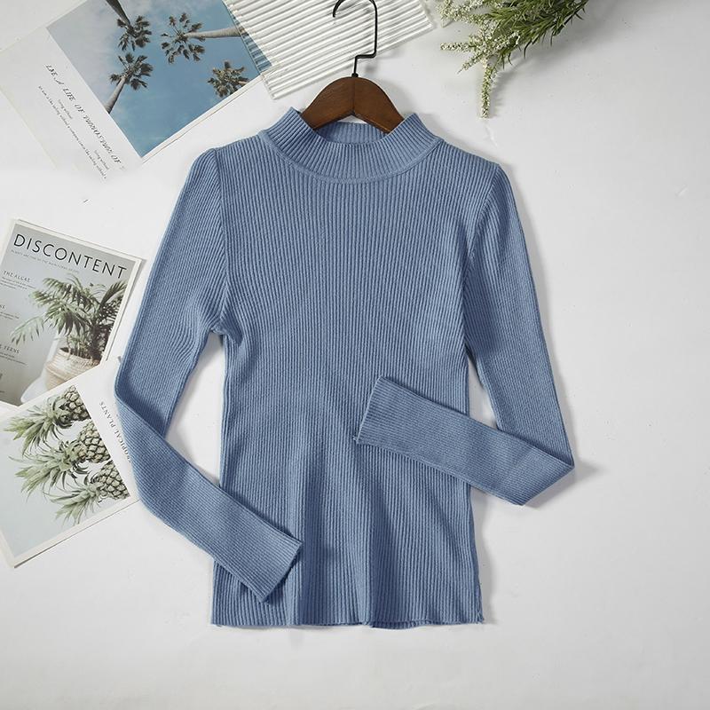 Women Turtleneck Sweater Knitted Soft Pullovers Cashmere Jumpers Basic Solid Soft Sweaters Women Autumn Winter Casual Top