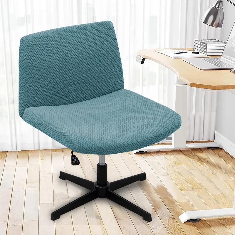 

Elastic Knitted Twill Wide Chair Cover with Back Dining Room Chair Covers Jacquard Kitchen Wedding Hotel Solid Color Chair Cover