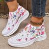Fashion Crystal Floral Women's Knitted Sneakers Summer New Breathable Air Mesh Casual Shoes Woman Light Weight Walking Sports Flats