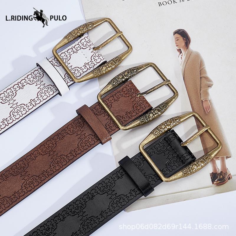 Ethnic Style Belt, Retro Embossed Belt, Summer Versatile, High-end Women's Belt
