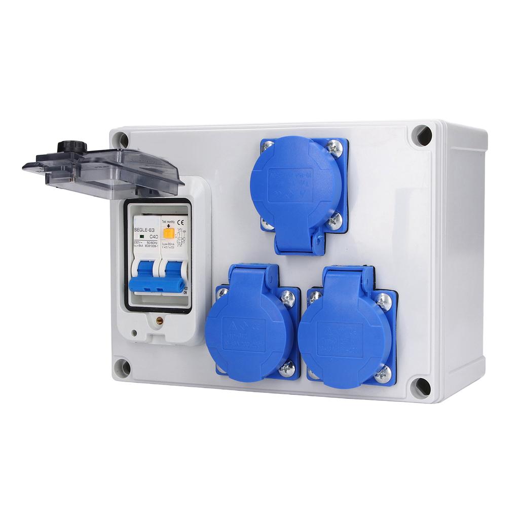 Priza de perete Dublă Priza Germană Cutie Receptacul 200?250V cu RCD 230V 40A 1P+N