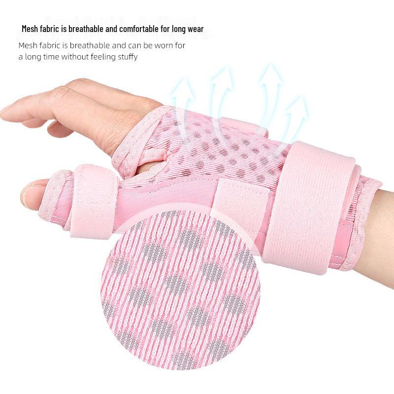 Double Thumb Support Breathable Sports Wristband with Velcro Compression