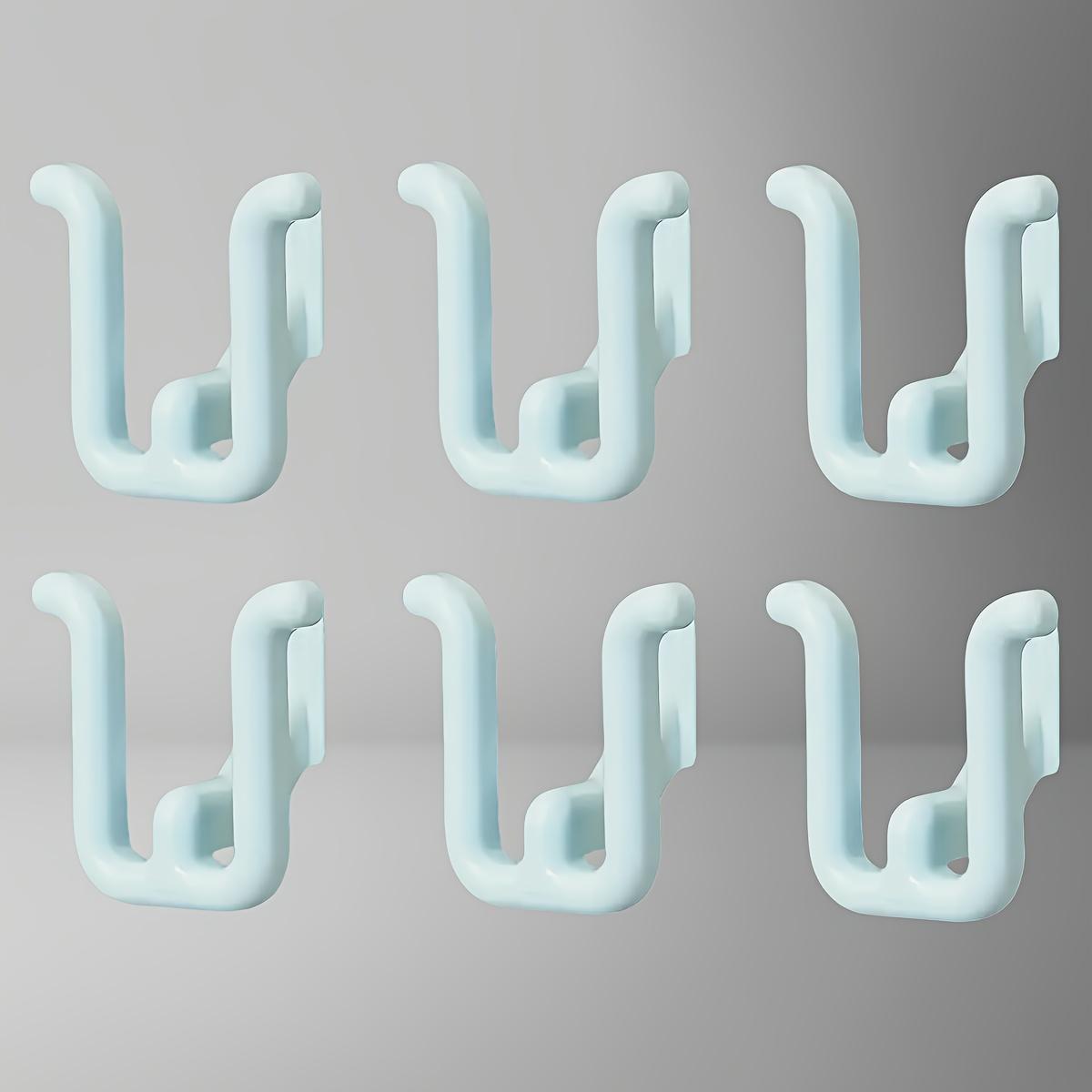 

6pcs Self-Adhesive Wall Hooks - Durable Plastic, Space-Saving Organizer for Bathroom, Kitchen,Bedroom-Seamless Integration,Multi-Purpose Utility Hooks 6pcs синій