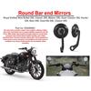Royal Enfield Round Bar End Mirror for Classic, Meteor, Hunter, Bear, Guerrilla"