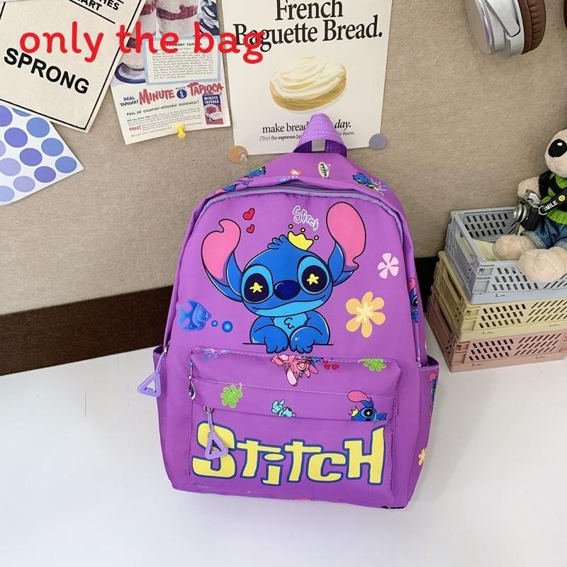 Stitch Letter Cute Angel Cartoon Pattern Children Backpack For Use School