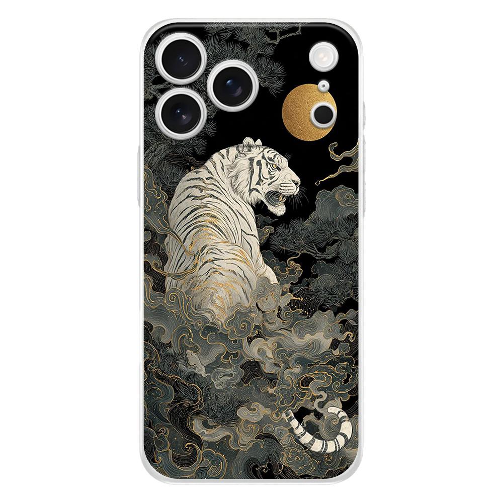 Soft Clear TPU Case For iPhone 17 Air 16E 16 11 15 14 Pro MAX 12 13 7 8 Plus SE Easter Cover Protection Cool Animal Tiger Lion