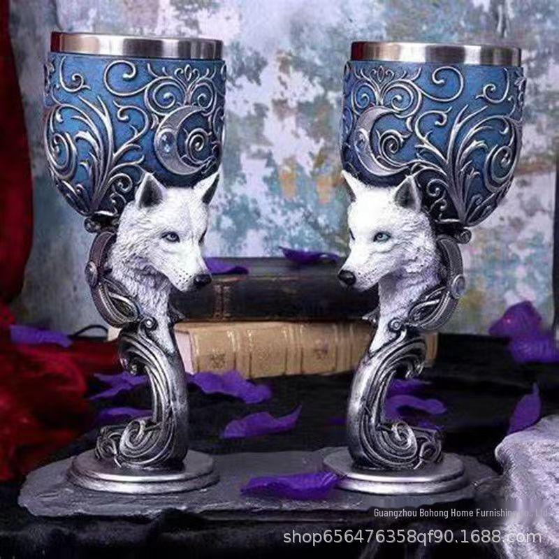 2023 European & American Mythical Unicorn 3D Medieval Red Wine Goblet