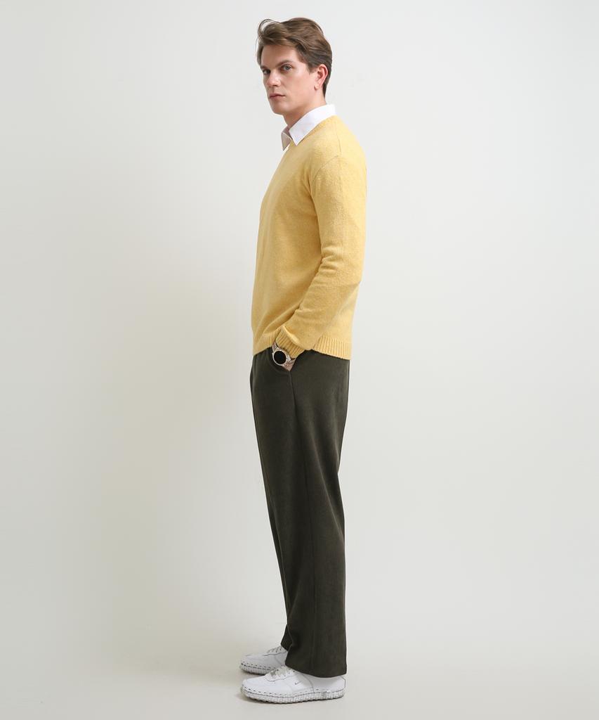Seuteulaikeu Modern Corduroy Straight Pants (Khaki)