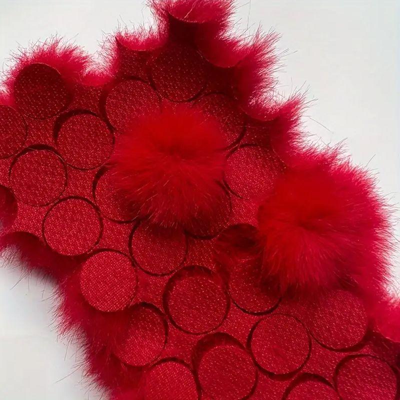 

Пуговицы-узлы из искусственного меха, Помпоны из искусственного меха, Кусочки искусственного меха, Искусственные помпоны, Аксессуары для волос, Аксессуары для обуви, Аксессуары для одежды One Size красный