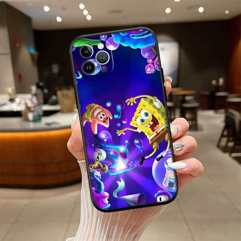 Cartoon SpongeBob Phone Case for Motorola Edge 60 60s 70 G86 G56 G54 E14 G04S G45 G54 G64 X30 X40 X50 S30 S50 Pro Power Tylus