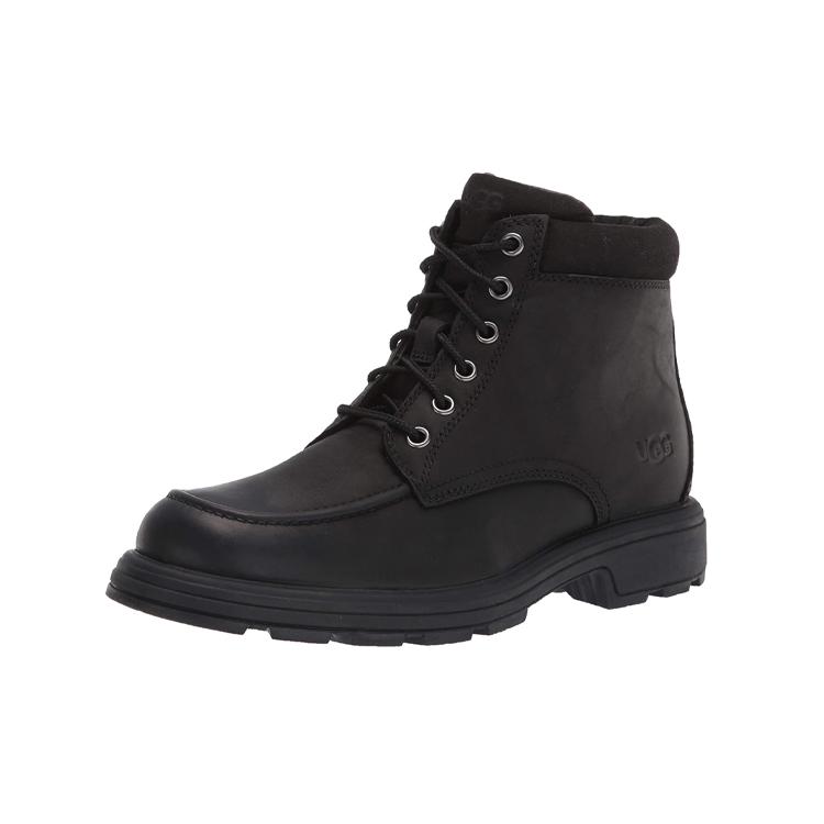 UGG Biltmore Mid Boot Leather Waterproof And Wear resistant Outdoor Boots Men's Black 1114173-BLK