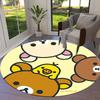1pc Cute Animal Characters Round carpet, Made of Polyester,Perfect for Decorating Office Chairs, Living Rooms,fplt148