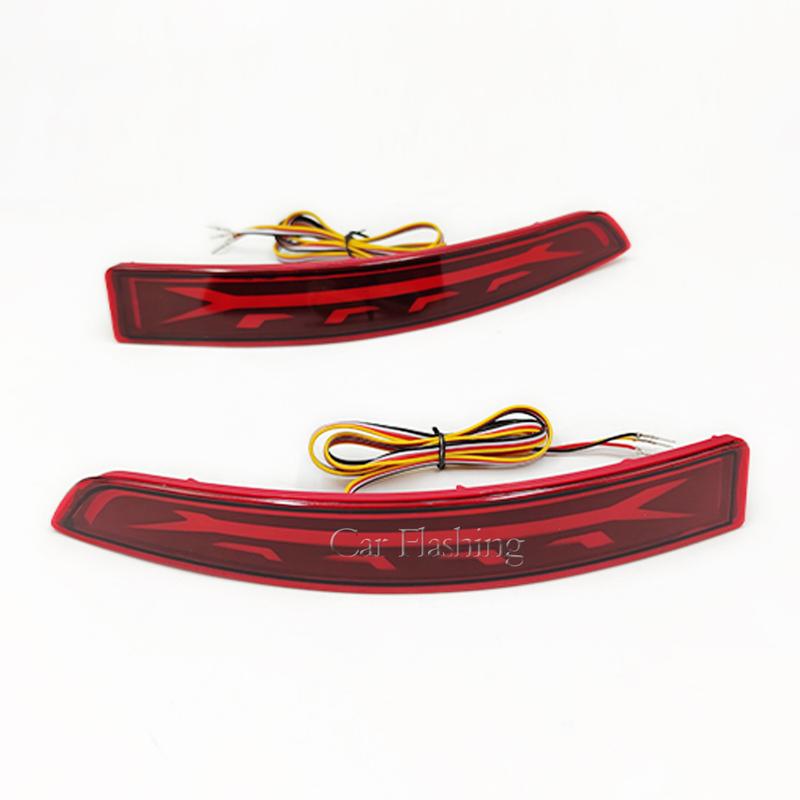 2Pcs LED Rear Fog Lamp Bumper Light For Volkswagen Sagitar 2015 2016 2017 2018 Turn Tail Stop Brake Lamp Reflector lights