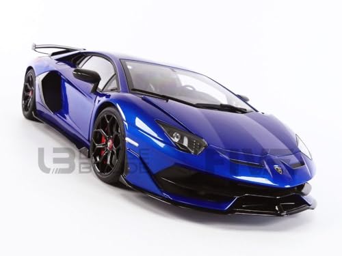 AUTOart 1/18 Scale Lamborghini Aventador SVJ Metallic Blue Finished Product 79174