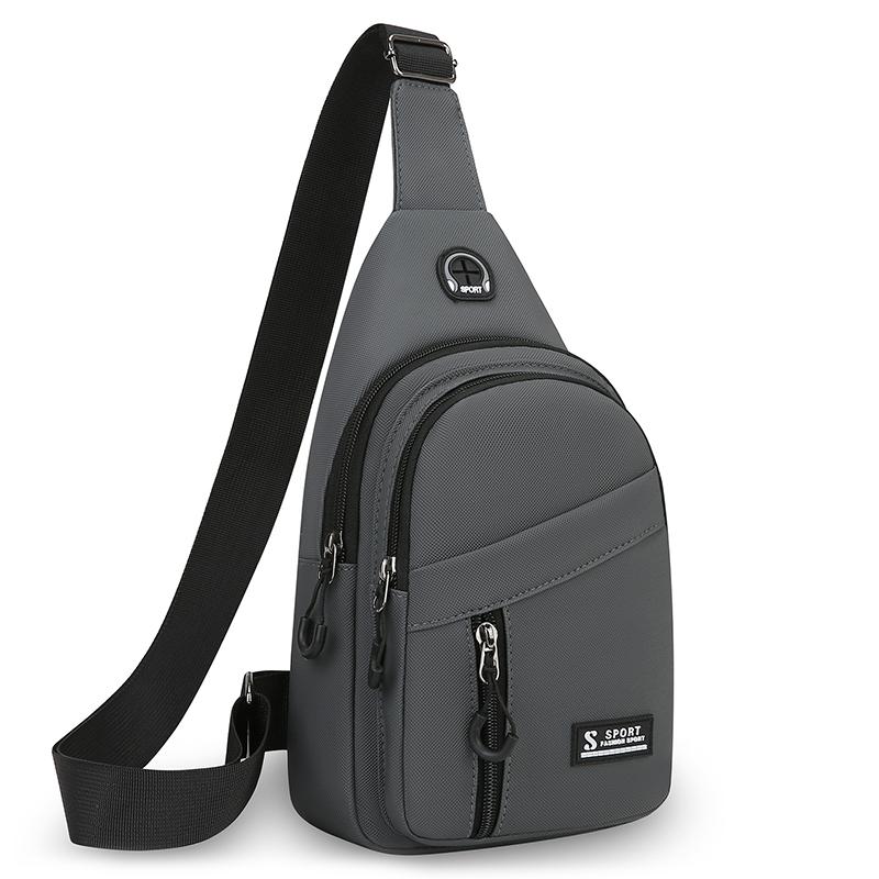 Waterproof Nylon Chest  Bag - Men's Crossbody Sling Backpack, Compact Shoulder Messenger Bag, Travel & Outdoor Hiking Pack