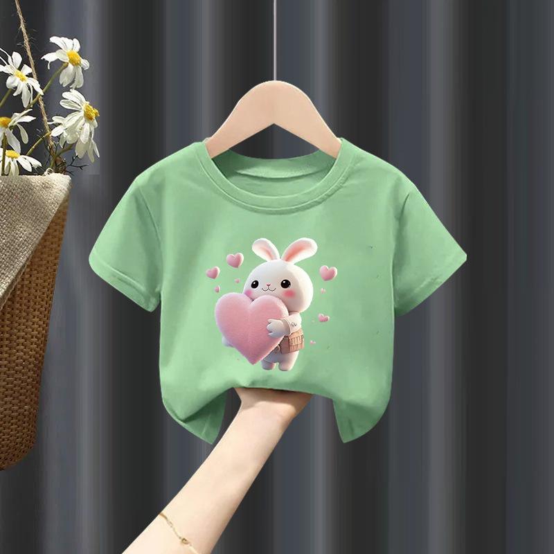 Children's Modal T-shirt Short Sleeve Animal Print Summer Top for Girls Boys - Summer New Clothes