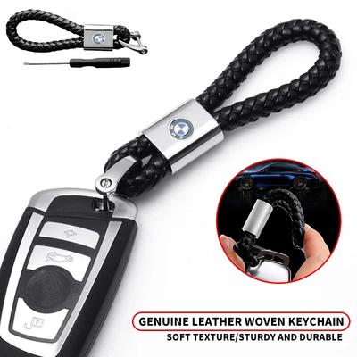 CCM1 X4 X5 X6 For Leather Braided Car Key Ring Hand Woven Keychain Hanging Accessories For BMW M E34 E36 E60 E90 E46 E39 E70 F10